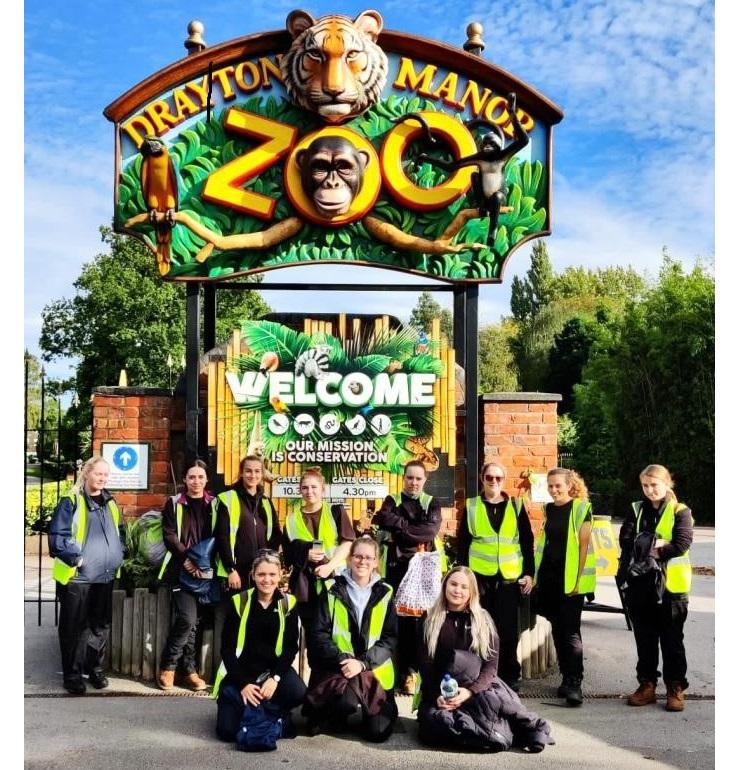 DCG Broomfield Hall students at Drayton Manor Zoo