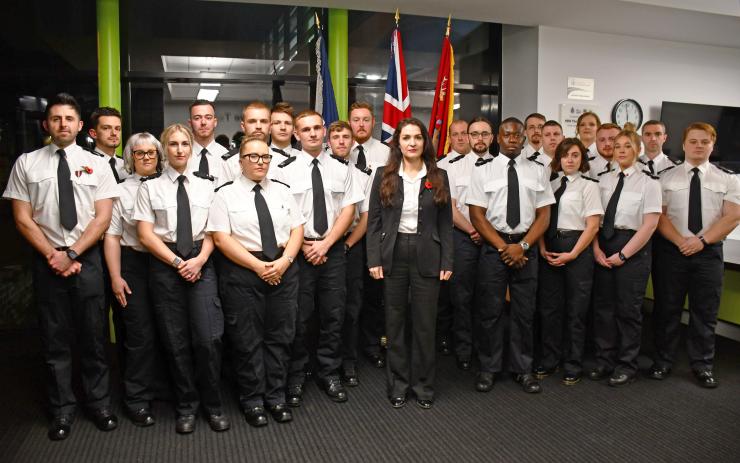 PCC Foster with a group of new recruits