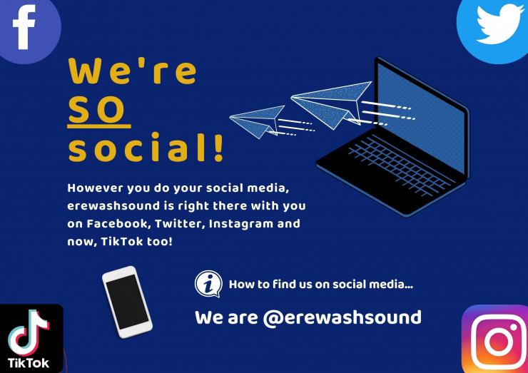 We're SO social!  Here's how to find us on your social media network of choice!