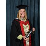 Tracy Harrison picking up her honorary degree