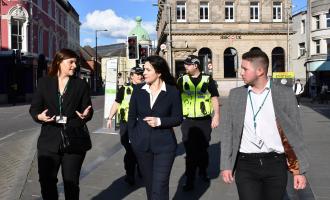 A Derby City walkabout by the PCC to view the CCTV system