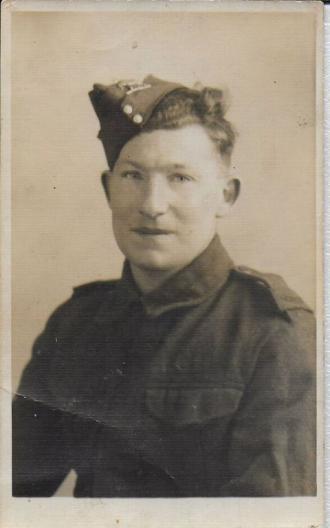 Donald Rose as a young soldier
