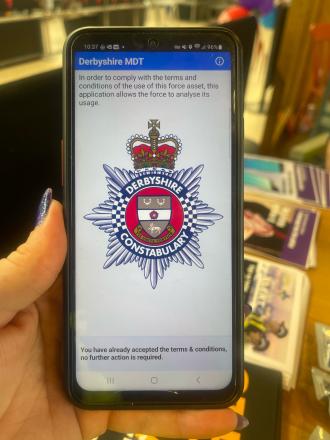 A MDT - credit Derbyshire Police