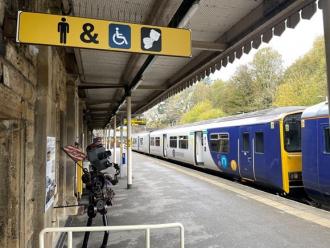 A North Derbyshire Railway Station with 'dementia-friendly' signage