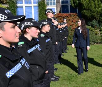 PCC Foster inspect Police trainees