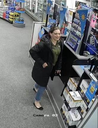 Sarah Henshaw seen on CCTV - Credit - Derbyshire Police