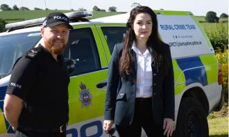 Sgt Chris Wilkinson Rural Crime Team and Angelique Foster