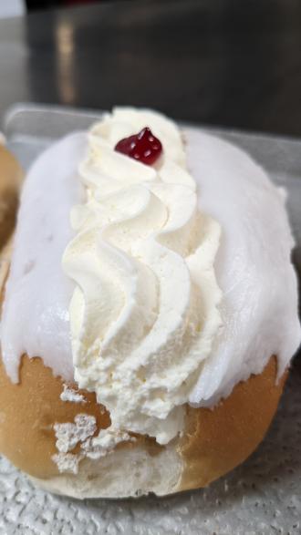 A mouth-watering iced cream bun from Stacey's Bakery (credit: Stacey's Bakery)