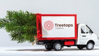 Treetops Toy Van with Xmas Tree in rear