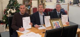 Phil Cox, MARAC Chairman, Nigel Mills, MP for Amber Valley and Brian Bilby, Operational Force Lead for Domestic Violence