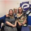 Julia and Josie from Long Eaton Art Room chat with Sally Peacock