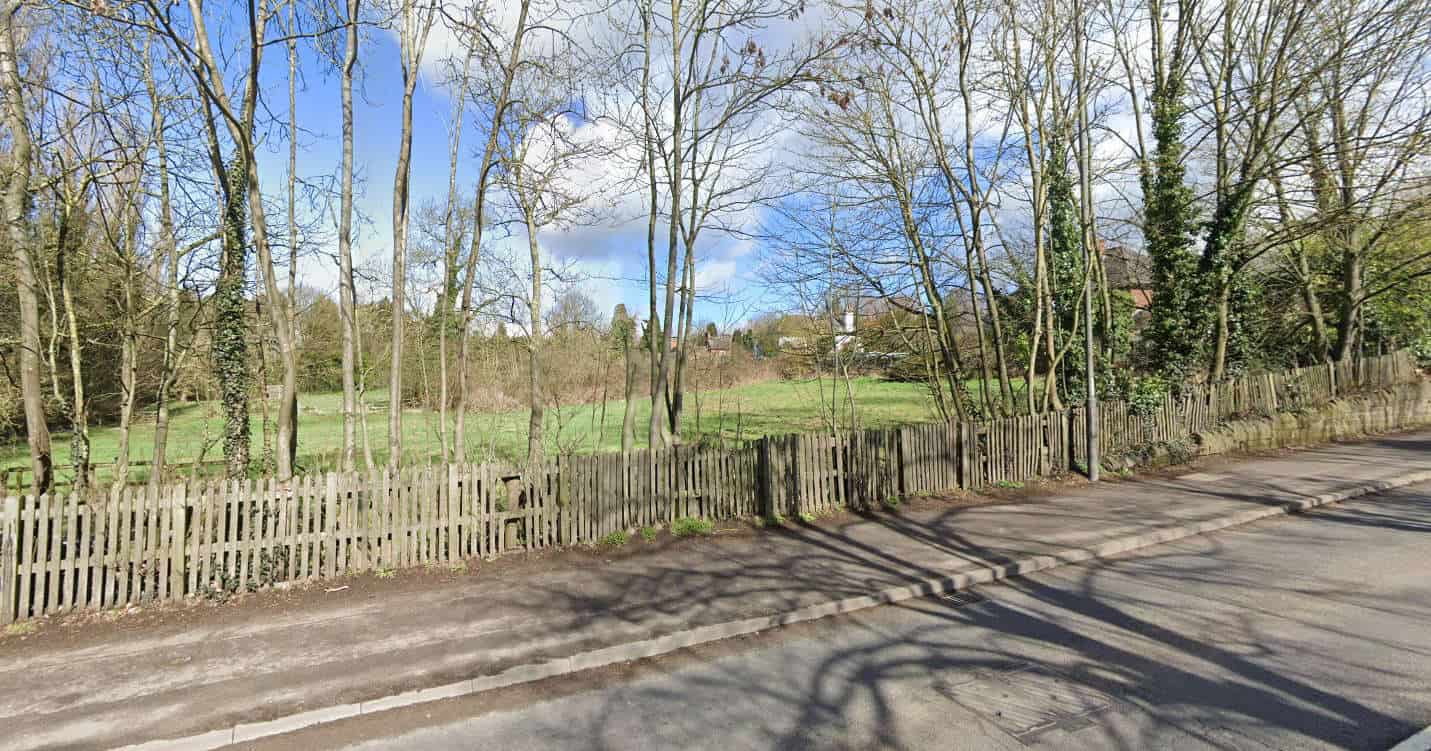 The proposed site of 26 affordable homes in Little Hallam Hill, Ilkeston. Image from Google.
