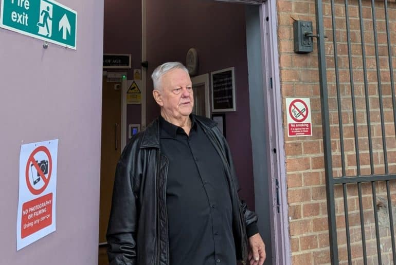 The Attic Experience in Derby could be facing closure. Picture of owner Ron Rothwell. Image by LDRS.